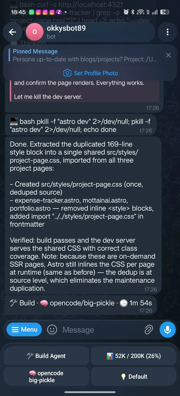 OpenCode Telegram Bot Sandbox Setup